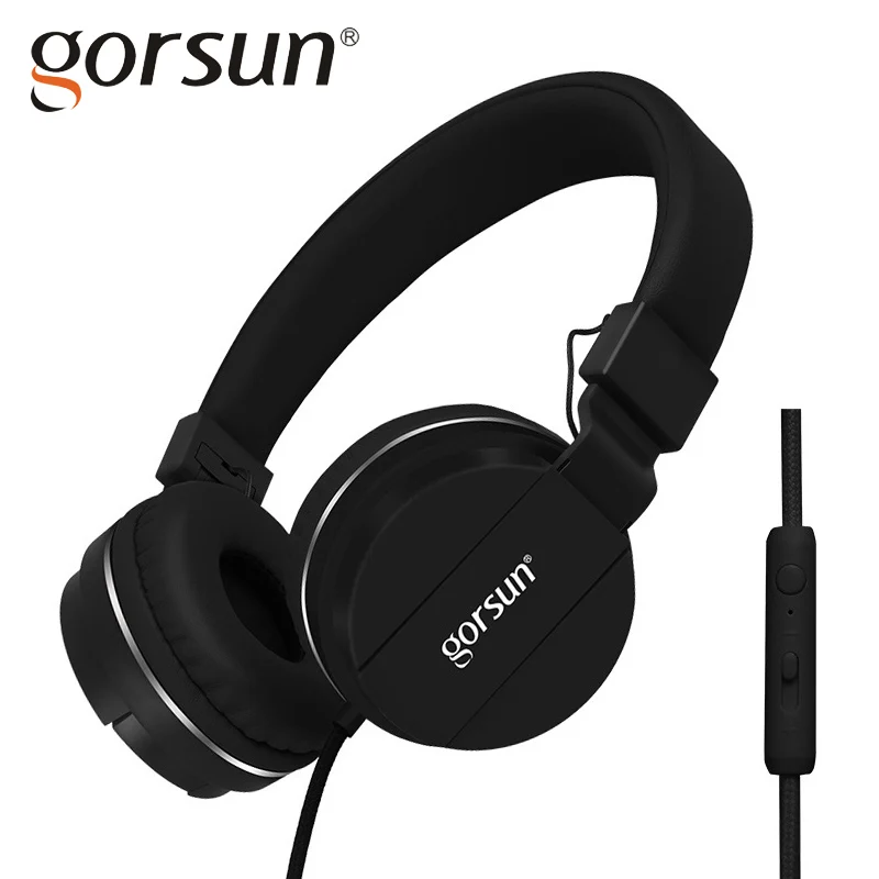 GORSUN GS 779 Heavy Bass Headphone With Microphone Volume Control 3 5MM Wired Headset Foldable Music Earphones For Mobile phone