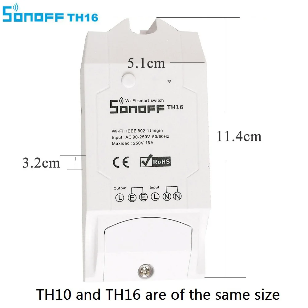 Датчик температуры и влажности sonoff TH16 умный Модуль Автоматизации для умного