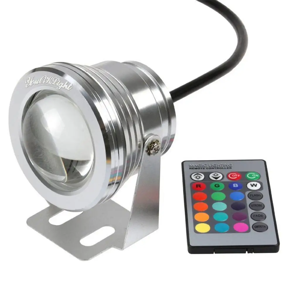 

AKDSteel IP65 Waterproof LED Lamp with Remote Control Spot lamp Colourful Underwater Light Swimming Pool Pond Fountain Aquarium