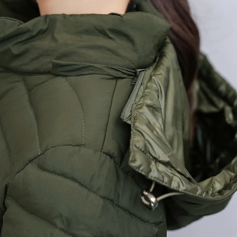 Casual 2019 Winter Jacket Women Hooded Cotton Padded Autumn Female Coat Outwear Slim Ladies Parka Abrigos Mujer Invierno