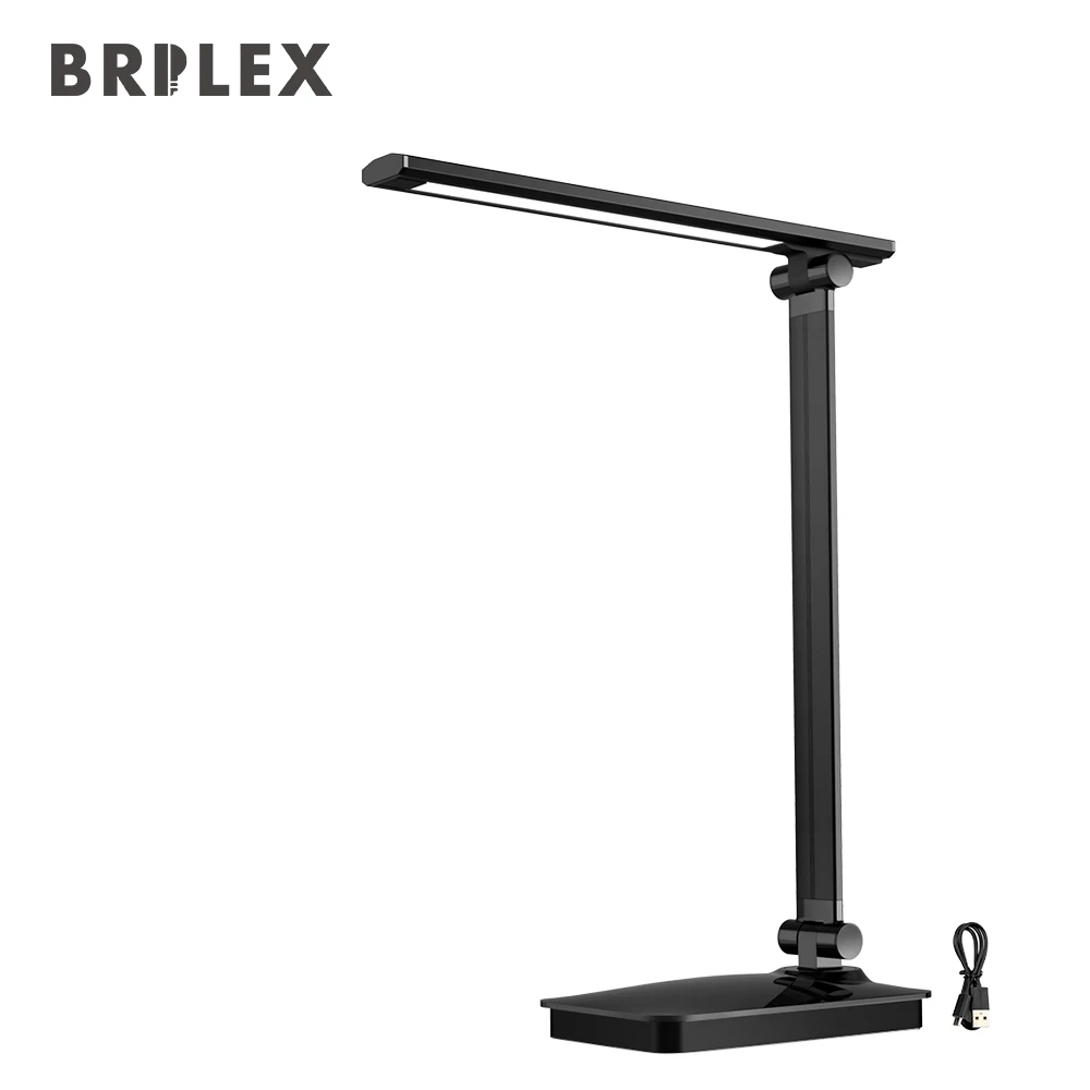 

BRILEX Book Lights Portable Desk Light Reading Table Lights Touch Control USB Powering Lights Black Color for Reading Studying