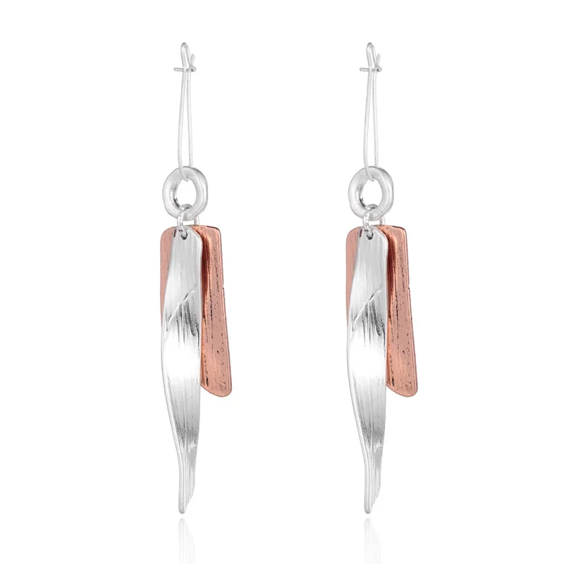 

Shineland Vintage Fashion Geometric Long Drop Earring Allloy Ear Dangle New Acrylic Big Earrings Bijoux Brincos