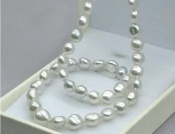 

Hot sale new Style >baroque 11-13mm Australian south seas white pearl necklace 18inch