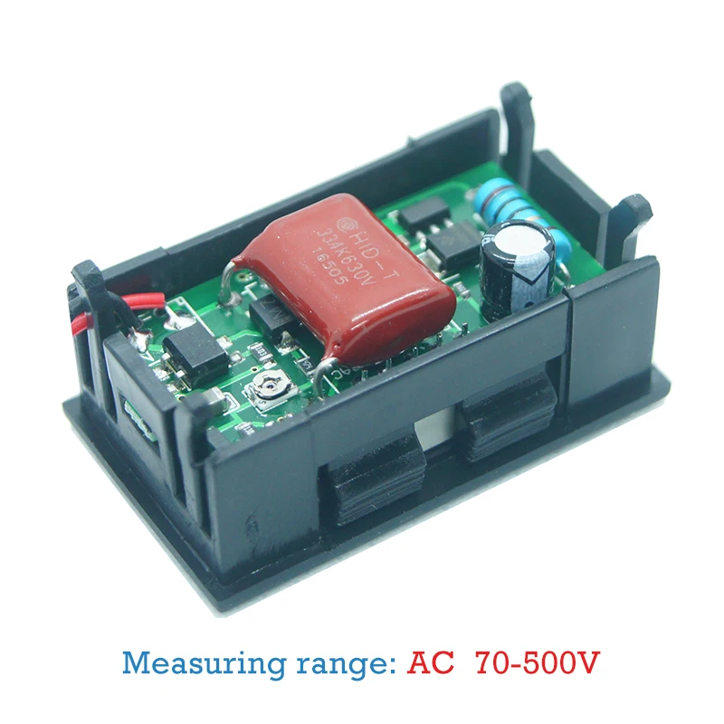 AC 70 500 V Цифровой вольтметр светодиодный дисплей Панель 2 провода Вольт Напряжение