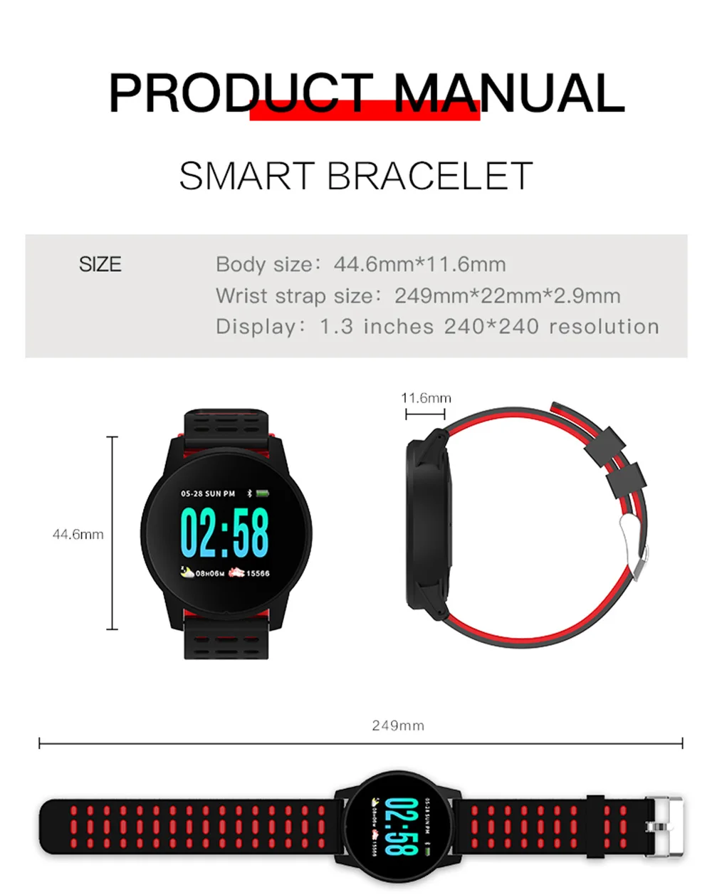 smart fitness bracelet 14