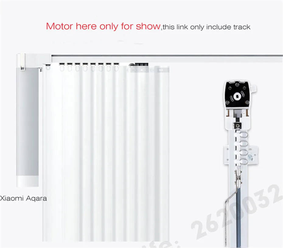1M Xiaomi Super Silent Electric Curtain Track for Mijia Aqara Motor,Automatic Curtain Rail System,Ceiling Instal,Double Open-9