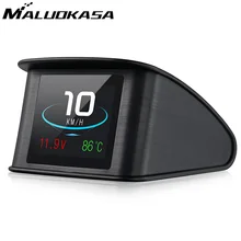 Head Up Speedometer Display Hud GPS OBD Computer Car Speed Digital Display Fuel Consumption Temperature Gauge Diagnostic Tool