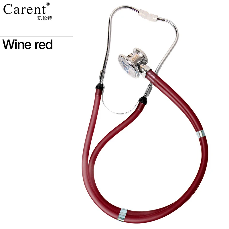 Карент высокое качество двойного назначения стетоскоп фетальный сердечный ритм Профессиональный emt stetoskop медицинские устройства estetoscopio - Цвет: wine red