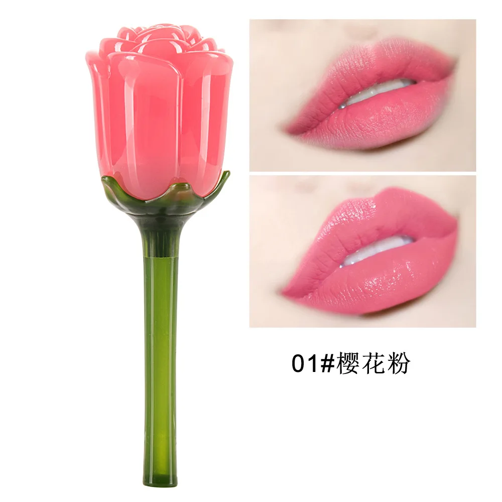 

Makeup Matte Liquid Lipstick Women Lips Moisturizing Lip Gloss Make up Cosmetics rose mirror 3d lip glaze Lip Stick Lipgloss