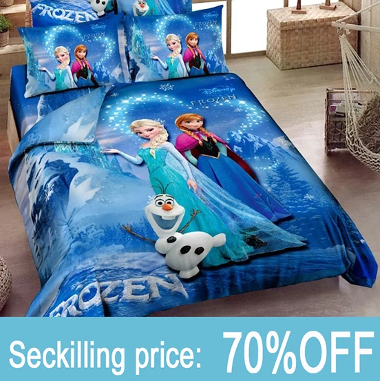 Free shipping kids bedding set/frozen bedding set/frozen ...