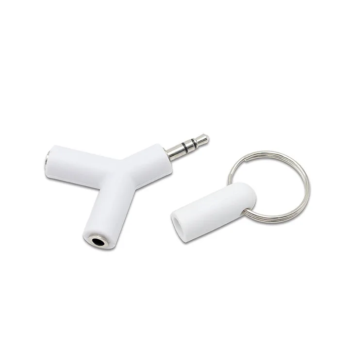 

Audio 3.5 mm Male Plug to 2 ports 3.5mm Female Jack Plug Connector