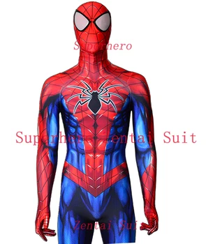 

2018 Newest Spider-Man Costumes 3D print Spandex Lycra Spiderman Superhero Costume Fullbody Halloween Cosplay Spider Zentai Suit