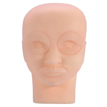 

CAMMITEVER Silicone Tattoo Supplies Mannequin Head Model Eyelash Eyebrow Lip Practice Dummy Training Mannequin Flat Head