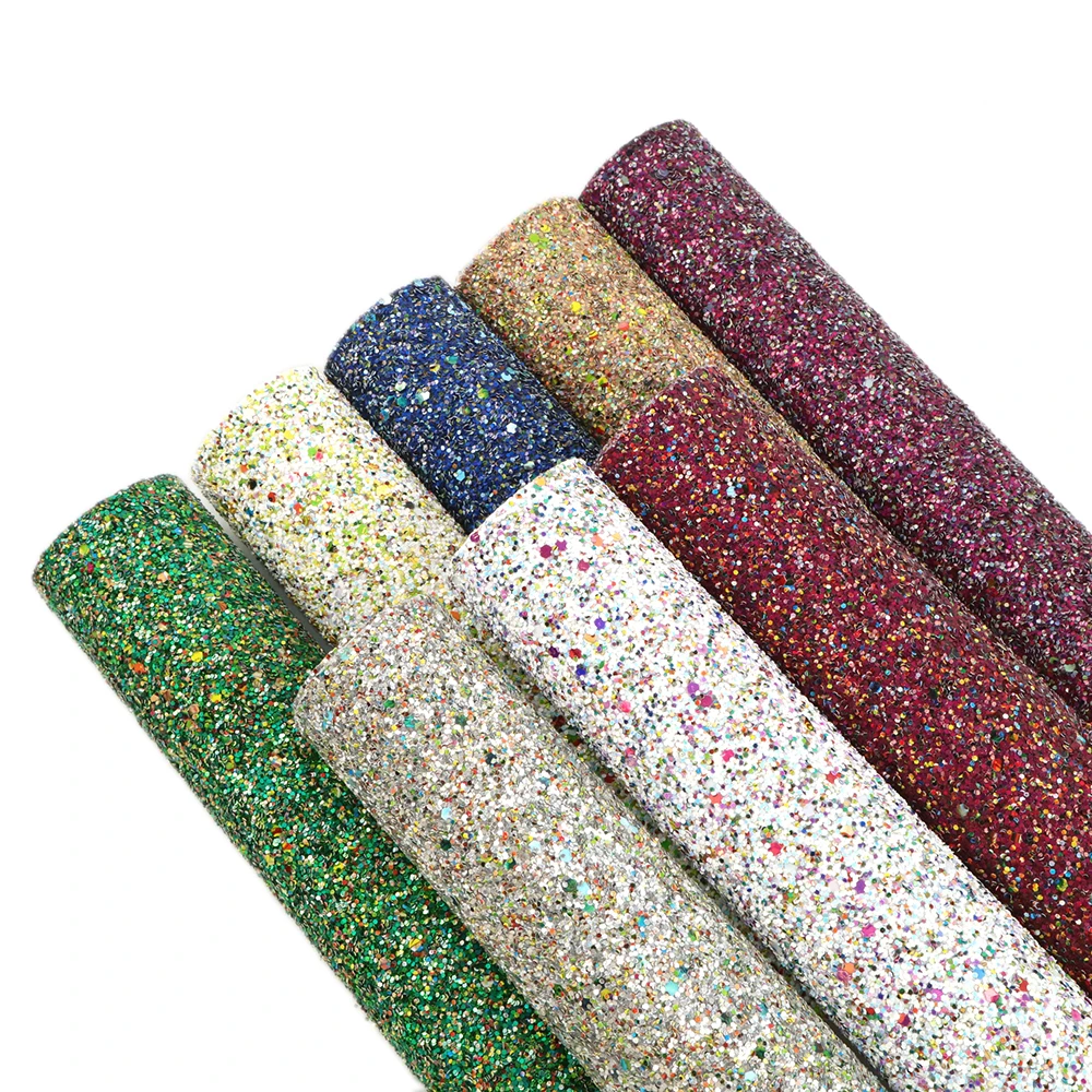 

David accessories 8pcs/set 20*34cm Rainbow Iridescence Glitter Faux Synthetic Leather, DIY Decorative HairBow Bags Shoes,1Yc6286