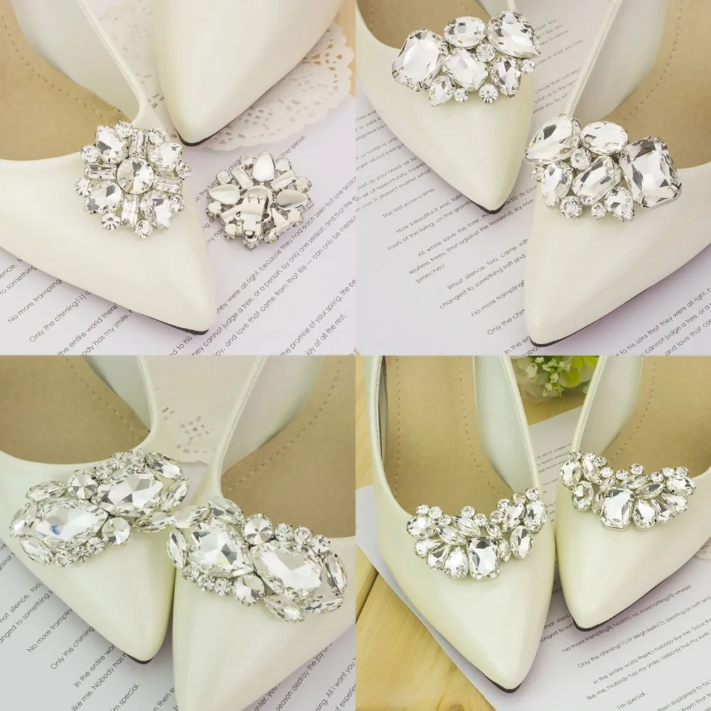 Wedding Shoes Decoration Classic Hot Models Double Buckle Crystal
