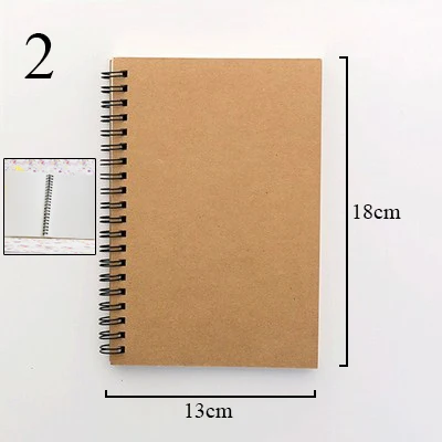 50Sheets Bullet Journal Coil Notebooks Kraft Paper Planner Diary Sketchbook For Kids Girl Gift School Office Supplies Stationery - Цвет: 2