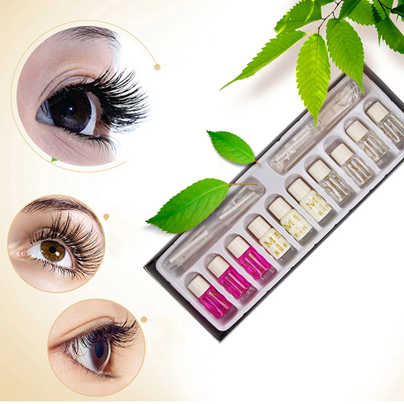 

Eyelash Curling Perming Curler Kits False Eyelash Wave Lotion Eye Rod Glue Set Eye Make-up