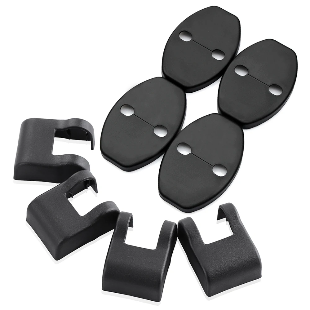 4 Pcs Car Door Lock Protetor Capa + 4 Pcs Porta Verificar Arm Tampa de