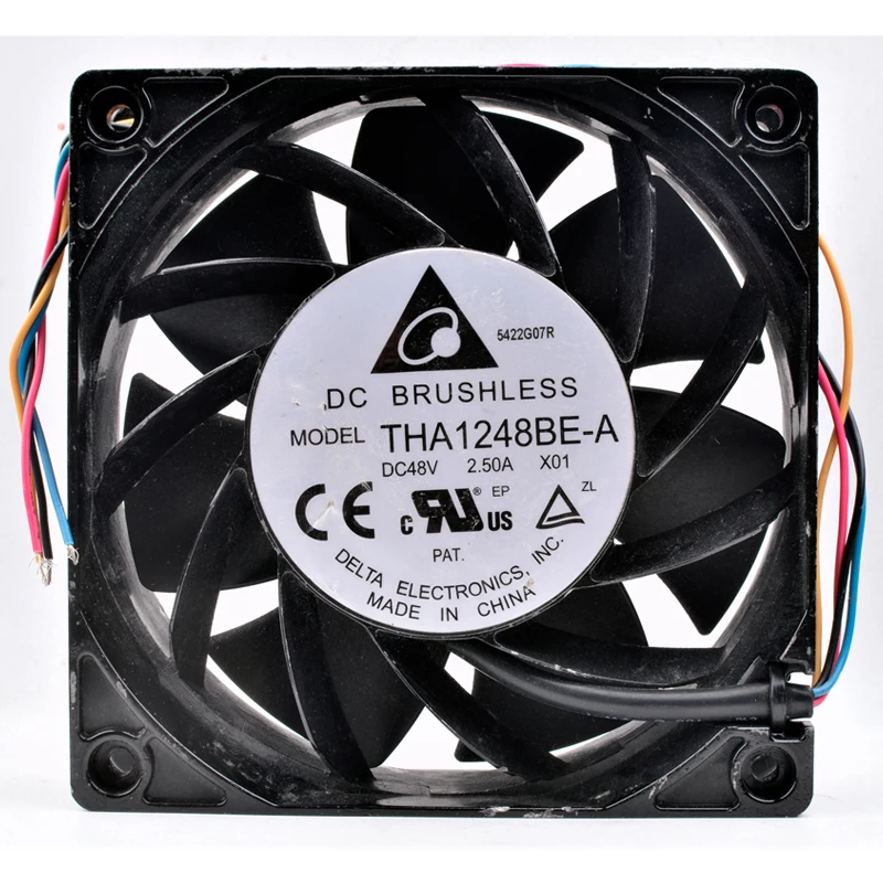 Original Delta THA1248BE-A 12038 12cm 48V 2.50A aluminum frame communication equipment high wind pressure cooling fan Original Delta THA1248BE-A 12038 12cm 48V 2.50A aluminum frame communication equipment high wind pressure cooling fan
