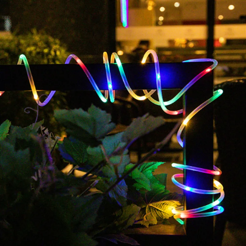 

LED Rope Light String 10m 100 LED USB Powered Solar Energy Remote Multi Colored Dimmable Waterproof Indoor Outdoor Decoration