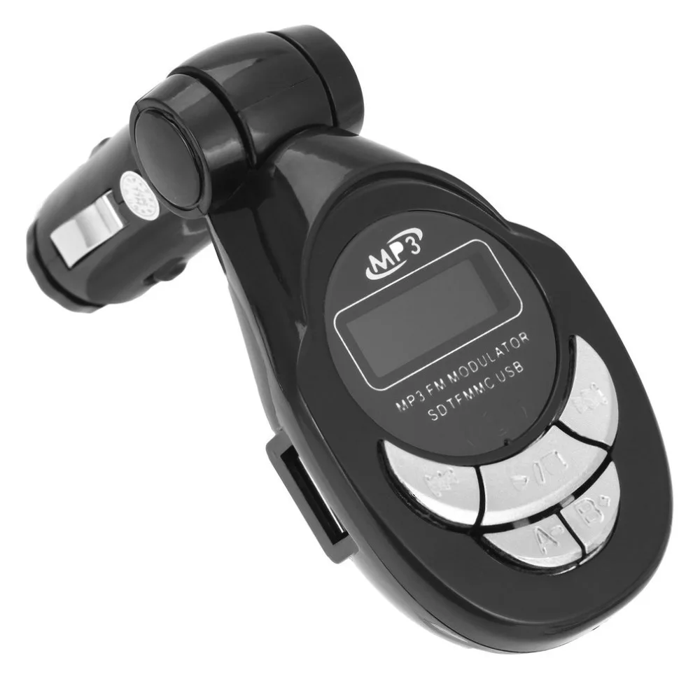 4 in1 ЖК-дисплей Авто Автомобильный MP3-плеер Беспроводной fm-передатчик модулятор с USB CD MMC Пульт комплект черный Лидер продаж Прямая