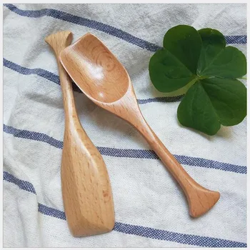 

Wholesale Beech Wood Spoon Small 12.5*3cm Wooden Shovel Korean Tableware