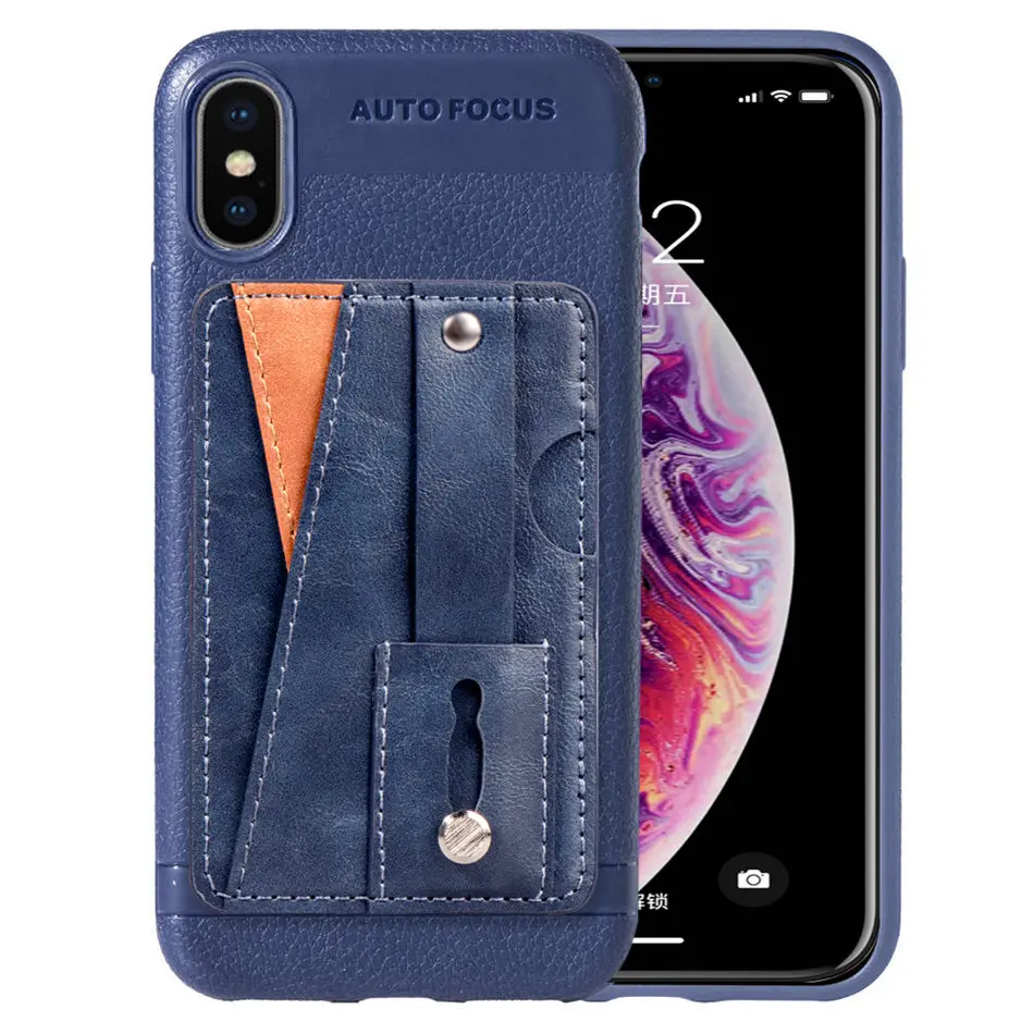 Чехол для телефона Apple IPhone X XR Xs 11 Pro Max 8 7 6 6S Plus, задняя крышка, слот для карт, Fundas, подставка для мужчин, Бизнес Стиль, Капа, P05E