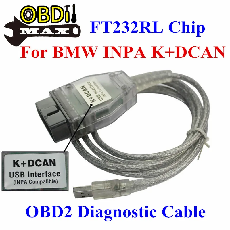 For BMW INPA K Can Cable Inpa K+ DCAN Diagnostic K Line USB OBDII ...