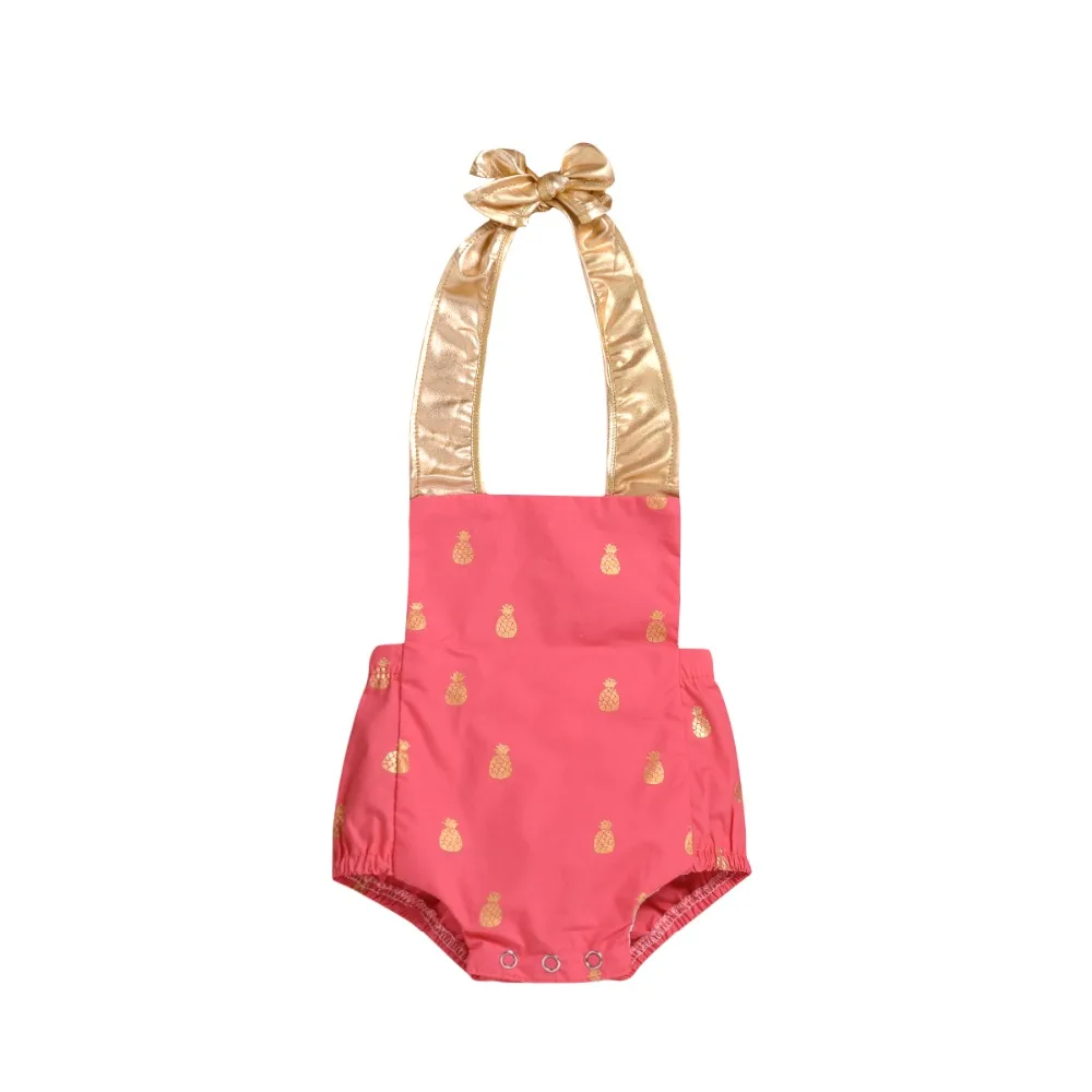 

Newborn Kid Baby Girl Pineapple Print Bodysuit Bebe Jumpsuit Clothes Outfit 0-24M