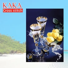 KAKA Cross stitch kits Embroidery needlework sets with printed pattern 11CT canvas Home Decor for garden