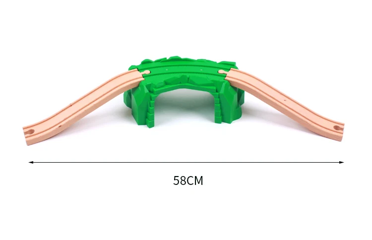 Изогнутый трек пещерный мост совместим с BRIO деревянный Паровозик и дорожки несколько комбинаций развивают детское воображение