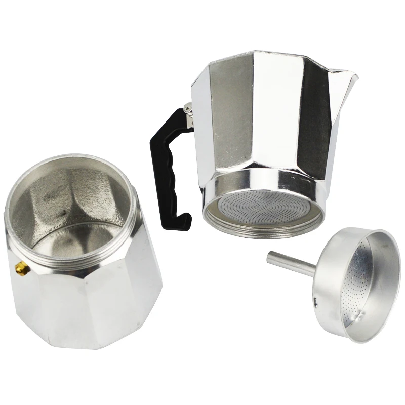 ATWFS High Quality Espresso Coffee Pots 9 Cups Aluminum Moka Pot Coffee  Maker Moka Espresso Cup