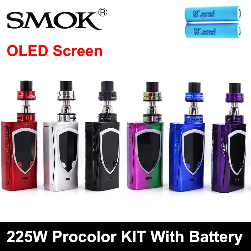 

Original SMOK ProColor Kit TFV8 Big Baby Tank 225W Pro Color Mod with Battery Electronic Cigarette KIT Vape Mod Vaporizer