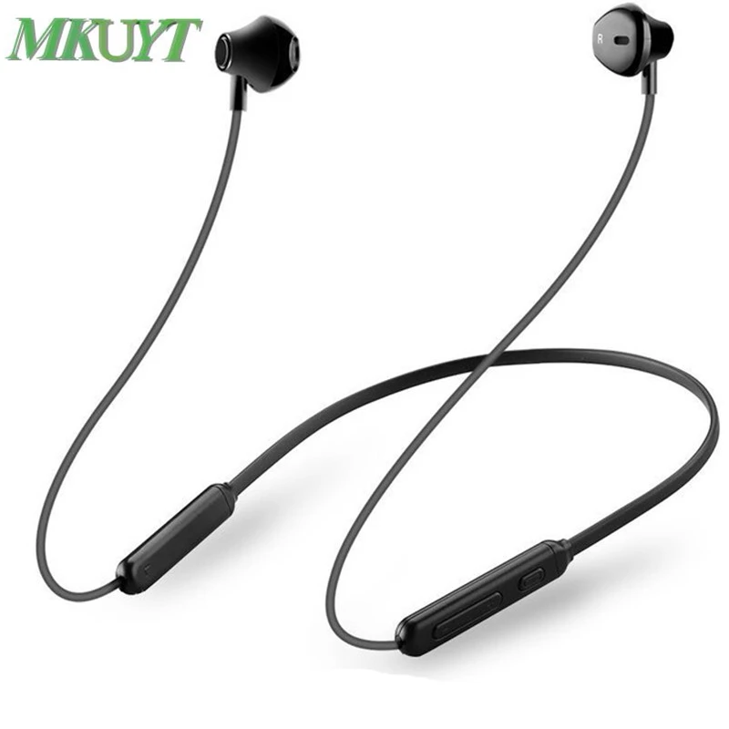 MKUYT Bluetooth Earphone Wireless Neckband Sport Magnetic Double Battery Bluetooth Headphone Headset Stereo Bass with Mic Music