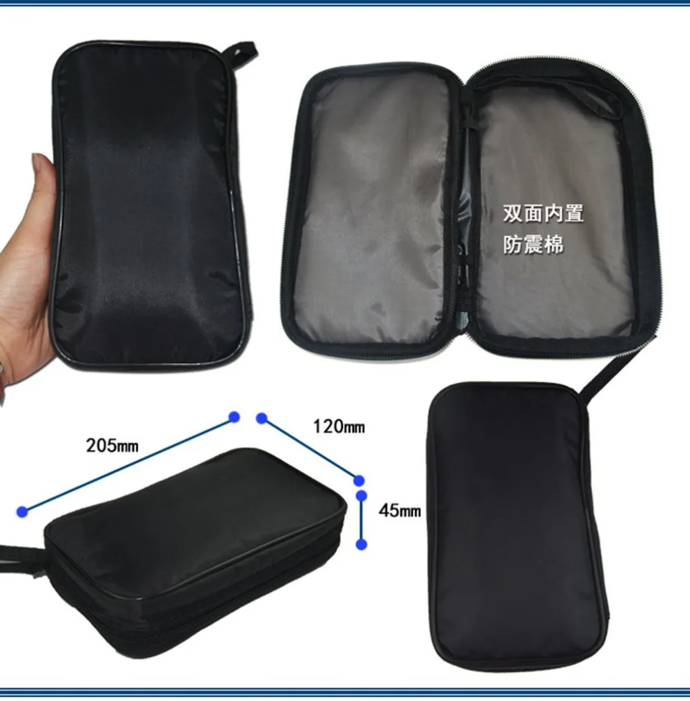 

Universal Portable Shockproof Waterproof Oxford Cloth Bag Black Storage Box For Multimeter Tool Clamp Kit