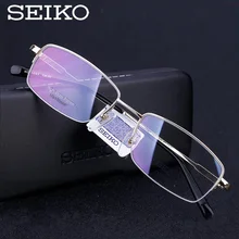 SEIKO, оправа для очков для мужчин, Золотая оправа, оптические титановые очки, квадратные диоптрические очки, очки для мужчин HC1002