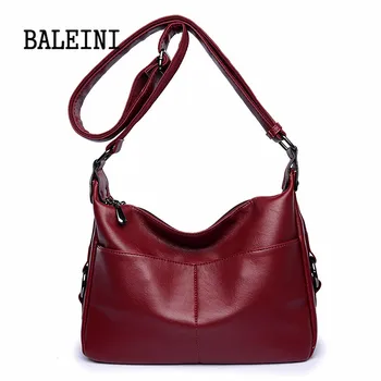 

BALEINI 2019 Brand Designer Women Messenger Bags Crossbody Soft PU Leather Shoulder Bag High Quality Fashion Women Bags Handbags