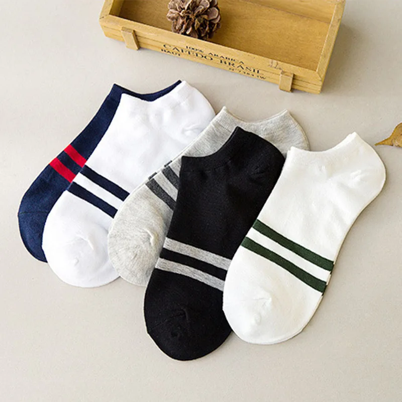 

High Quality 10 Pairs Women Men Breathable Cotton Socks Stripe Short Ankle Home Yoga Outdoor Sports Cycling Running Foot Wear