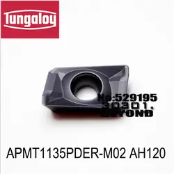 APMT1135PDER-M02 AH120/APMT1604PDER-M02 AH120, фрезерные вставки оригинальные Tungaloy карбида вольфрама Inesrt использовать для держатель для расточных оправок