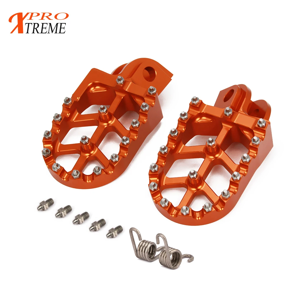 Оранжевые подножки с ЧПУ педали для KTM EXC SX SXF XC XCW XCF EXCF EXCW XCFW MX шесть дней 65 85 125 200 250