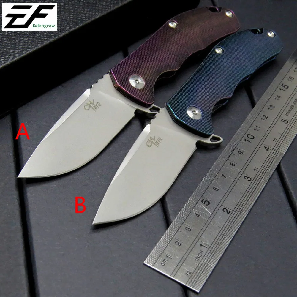 

CH high-end folding knife Aus-8 blade + TC4 full titanium handle tactical ball bearing flip folding knife EDC camping tool part