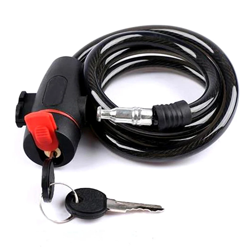 Bike Key Lock Chain Bicycle EBike Trolly Security Steel Wire Cable Locker Tool