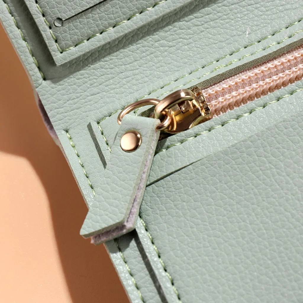 Для женщин короткий стиль для отдыха контрастного цвета небольшой свежий Кошелек для монет держатель для карт сумка#418