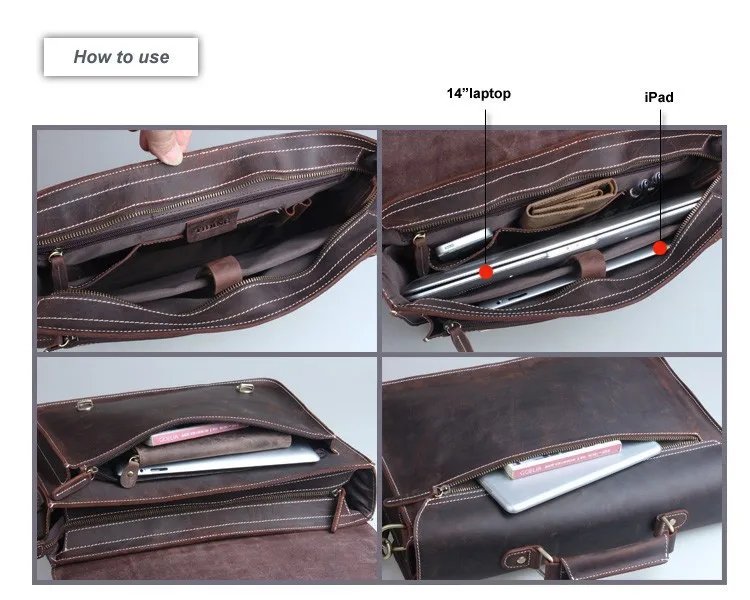 Мужские портфели TIDING, сумка для ноутбука в винтажном стиле, сумка через плечо из воловьей кожи, Новое поступление 1099