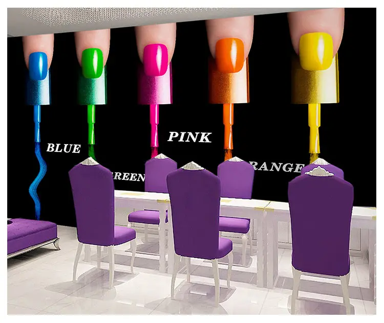 Beibehang США персонализированные 3D лак для ногтей акварельные граффити обои салон красоты макияж ногтей магазин фон - Цвет: 1