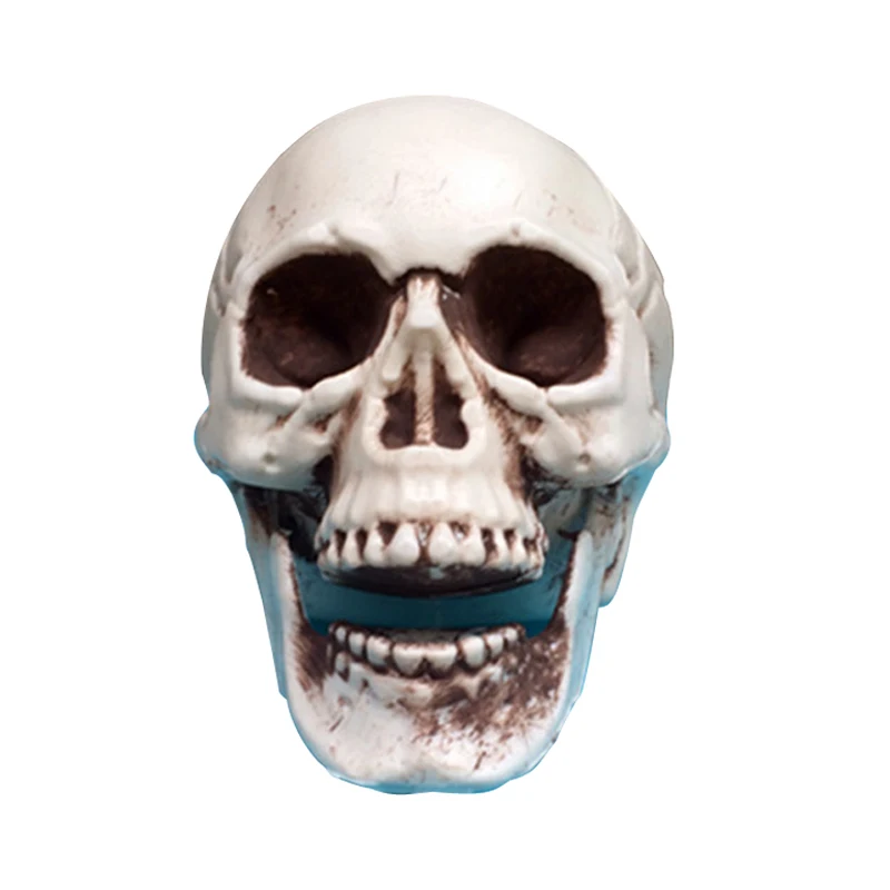 

Artificial Skull Head Model Halloween Decorative Figurines Miniatures Decoration Craft DIY Party Decoration Coffee Bars Ornament