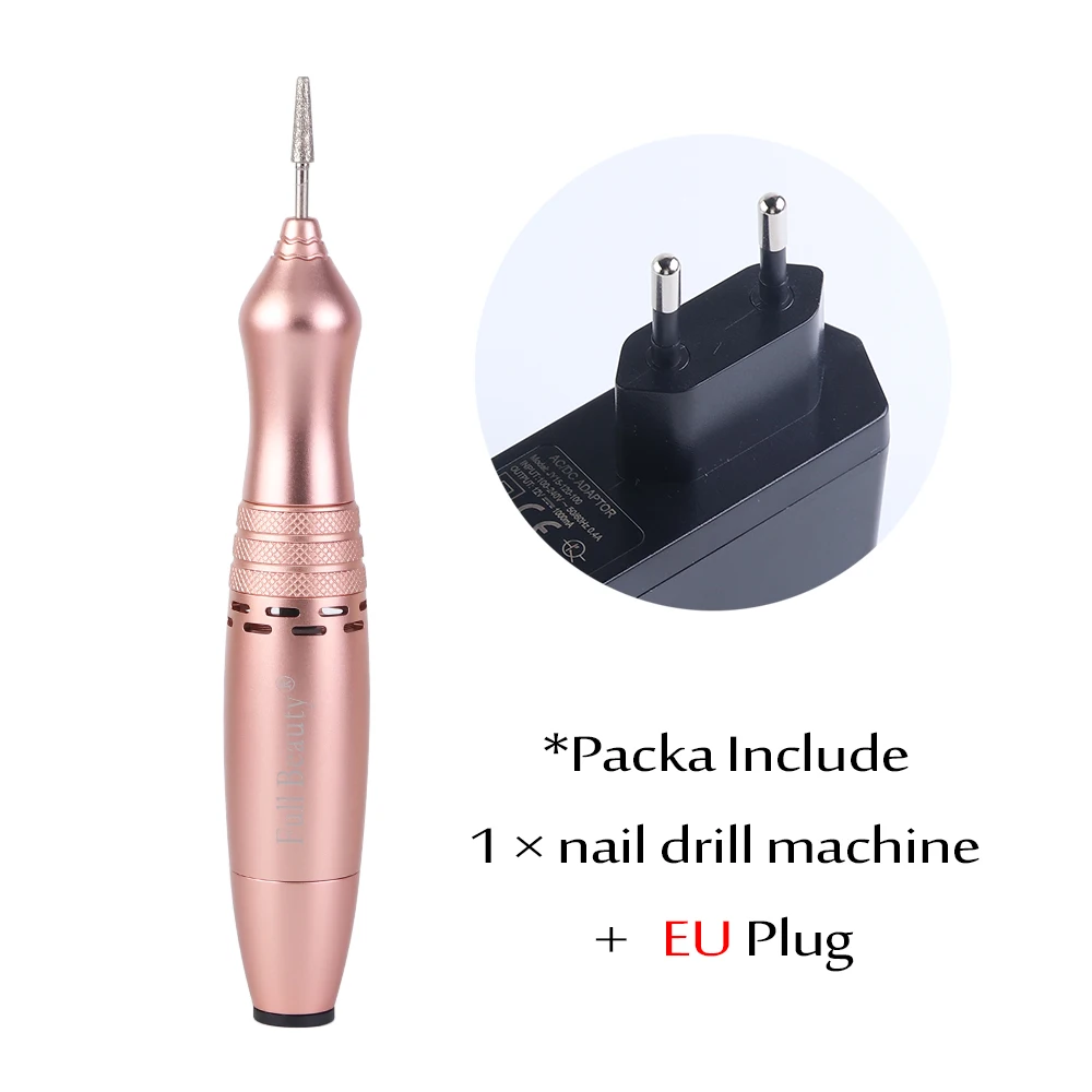 Дрель для ногтей ручка электрический Фрезерный резак маникюрный набор ручной педикюрный Гель-лак для снятия лака набор для дизайна ногтей SAMT04 - Цвет: EU-MT04