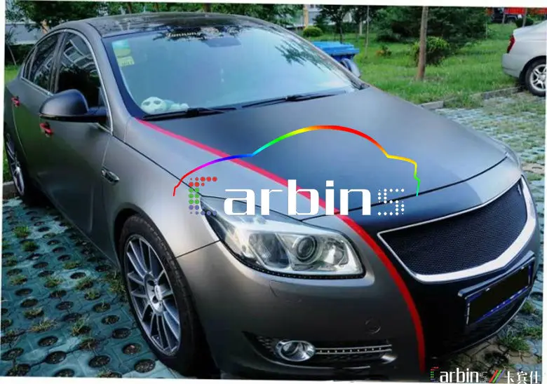 Gray Matte Car Body Adhesive Sticker Car Wrap Vinyl Film For