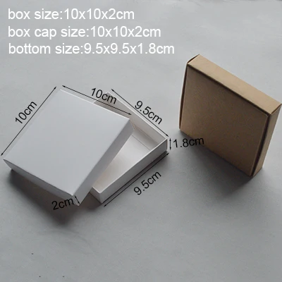 10 шт большая коробка Подарочная коробка маленькая коробка Упаковка из крафт-бумаги упаковки конфет с крышкой черный, белый цвет Бумага