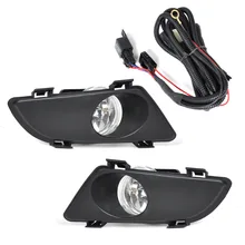 beler Front Right Left Clear Fog Lights font b Lamp b font Lens w Wiring Kit